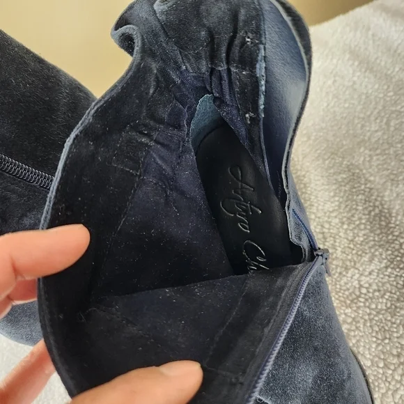 Arturo Chiang Rakel Ankle Boots / Black Suede / SZ 8 - Picture 5 of 8